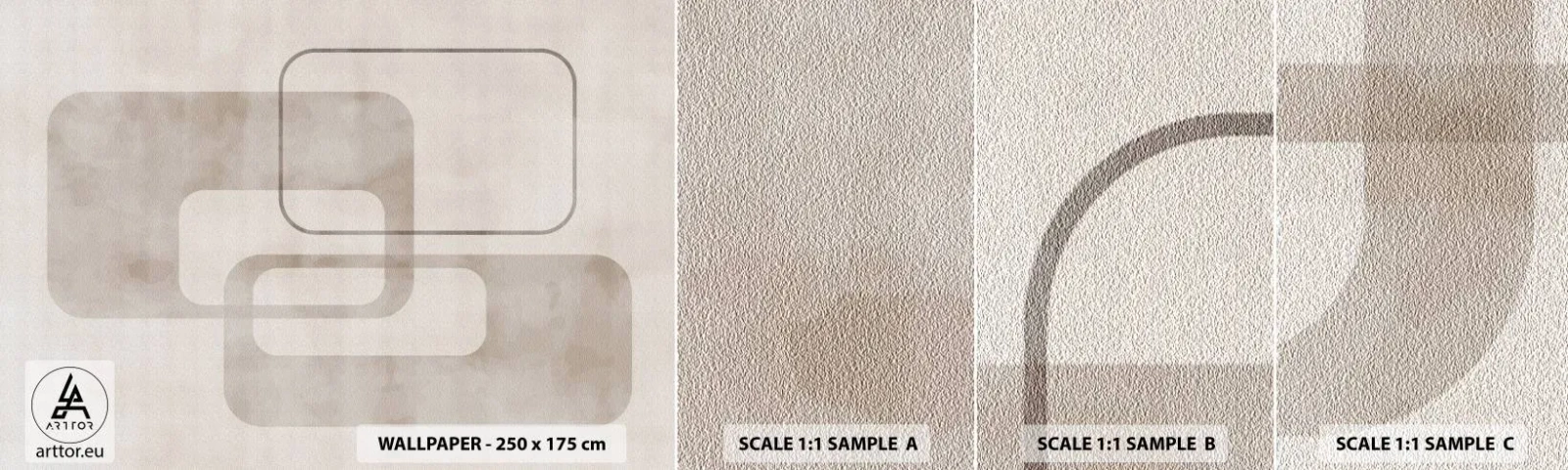 Muestra De Fotomural Standard Eco - Fuga geométrica - formas, Minimalismo, Brillante - 100x30 cm