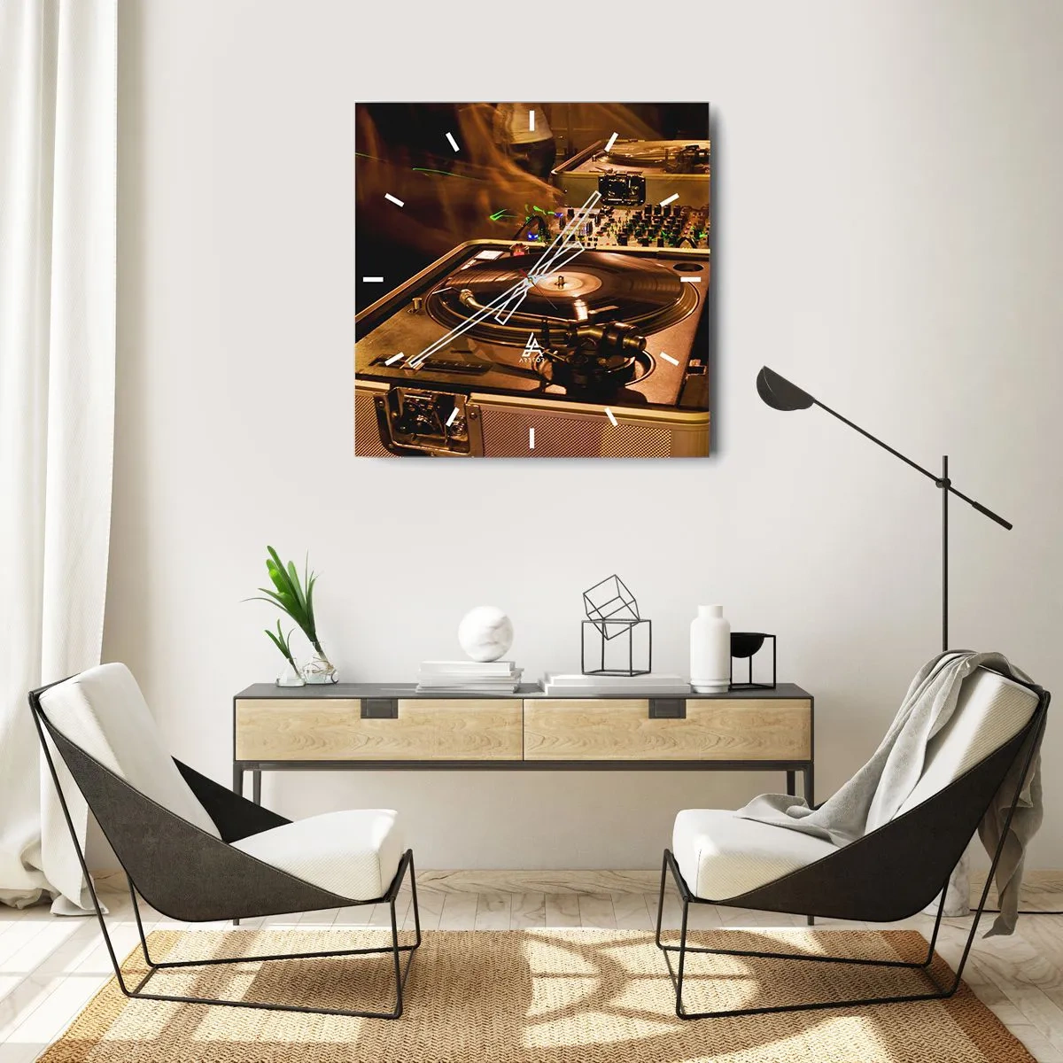 Reloj de pared - Reloj de vidrio - ¿Puedes sentir el poder? - 30x30 cm