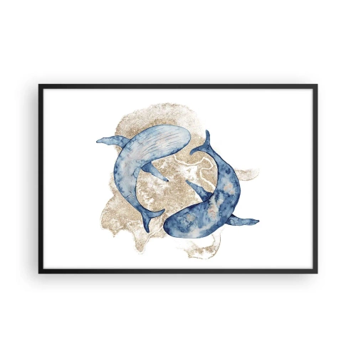 Póster en marco negro - ¿Amistad o amor? - 91x61 cm