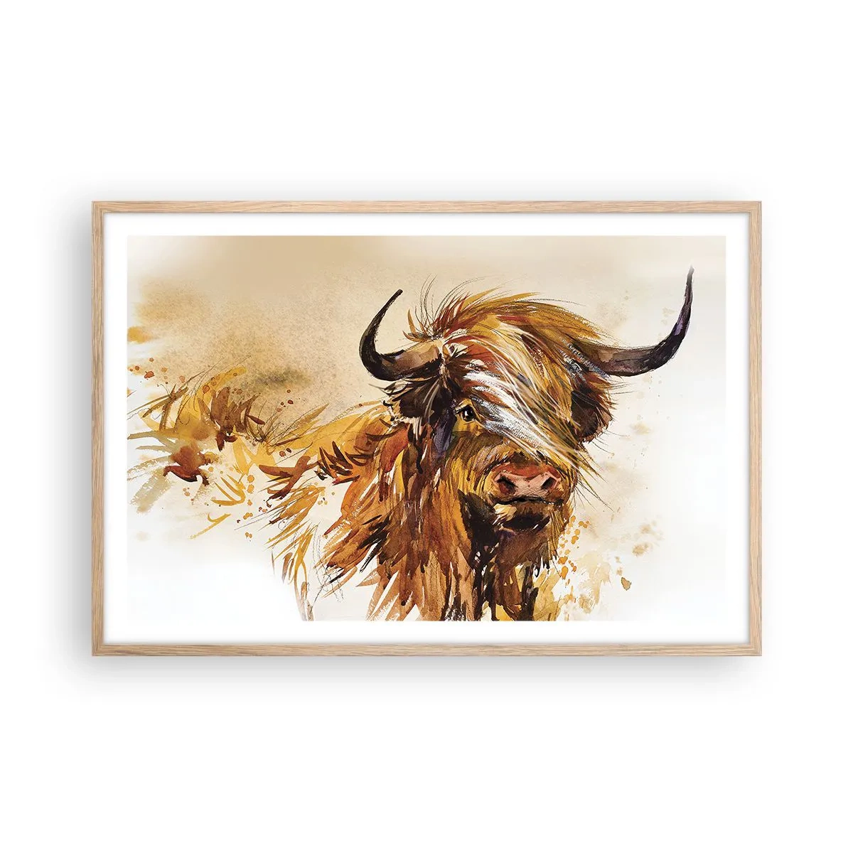 Póster en marco roble claro - El orgullo del líder - 91x61 cm