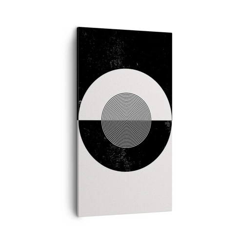 Cuadro sobre lienzo - Impresión de Imagen - Armonía en blanco y negro - 45x80 cm