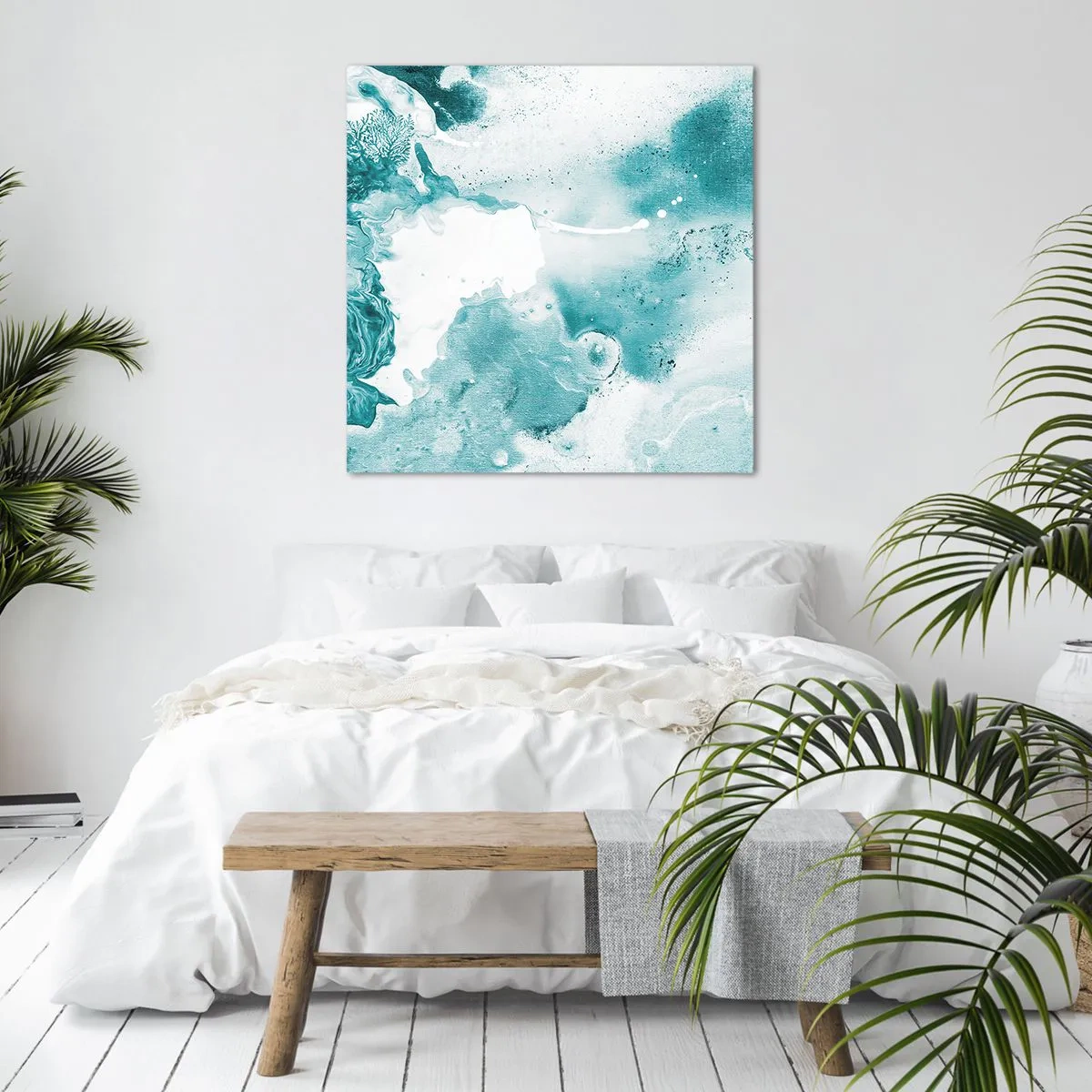 Cuadro sobre lienzo - Impresión de Imagen - Remansos de azul - 30x30 cm