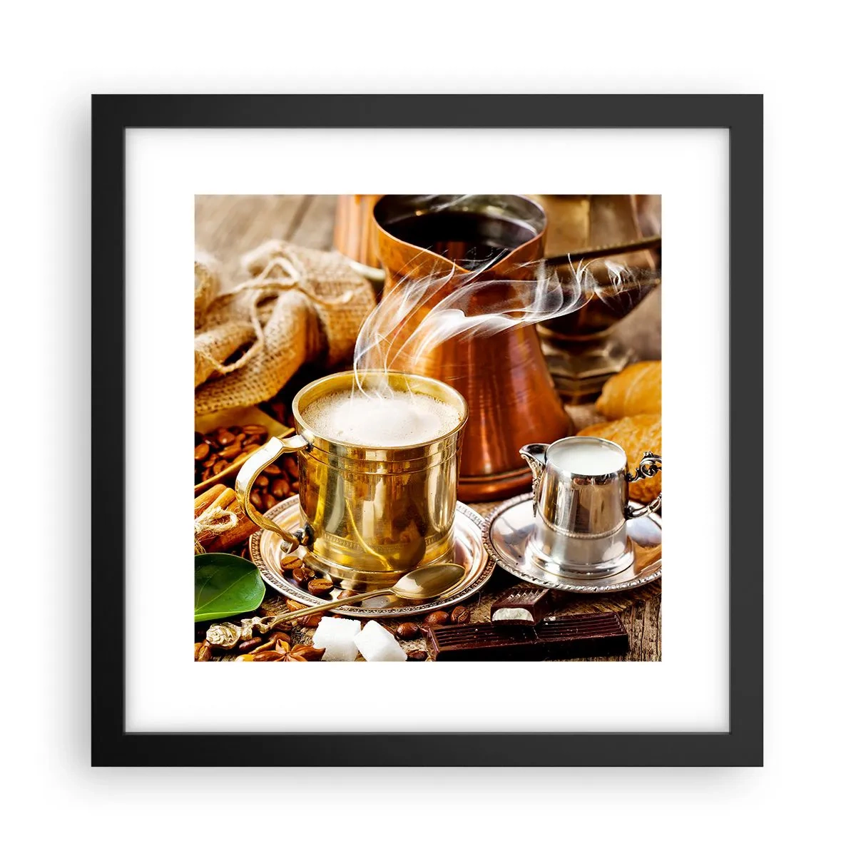 Póster en marco negro - Que tengas un buen día - 30x30 cm