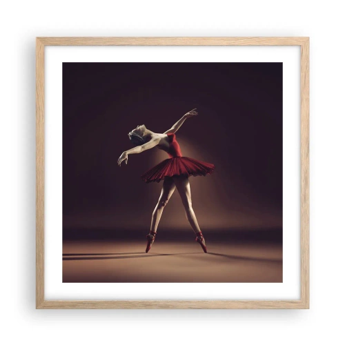 Póster en marco roble claro - Primera bailarina - 50x50 cm