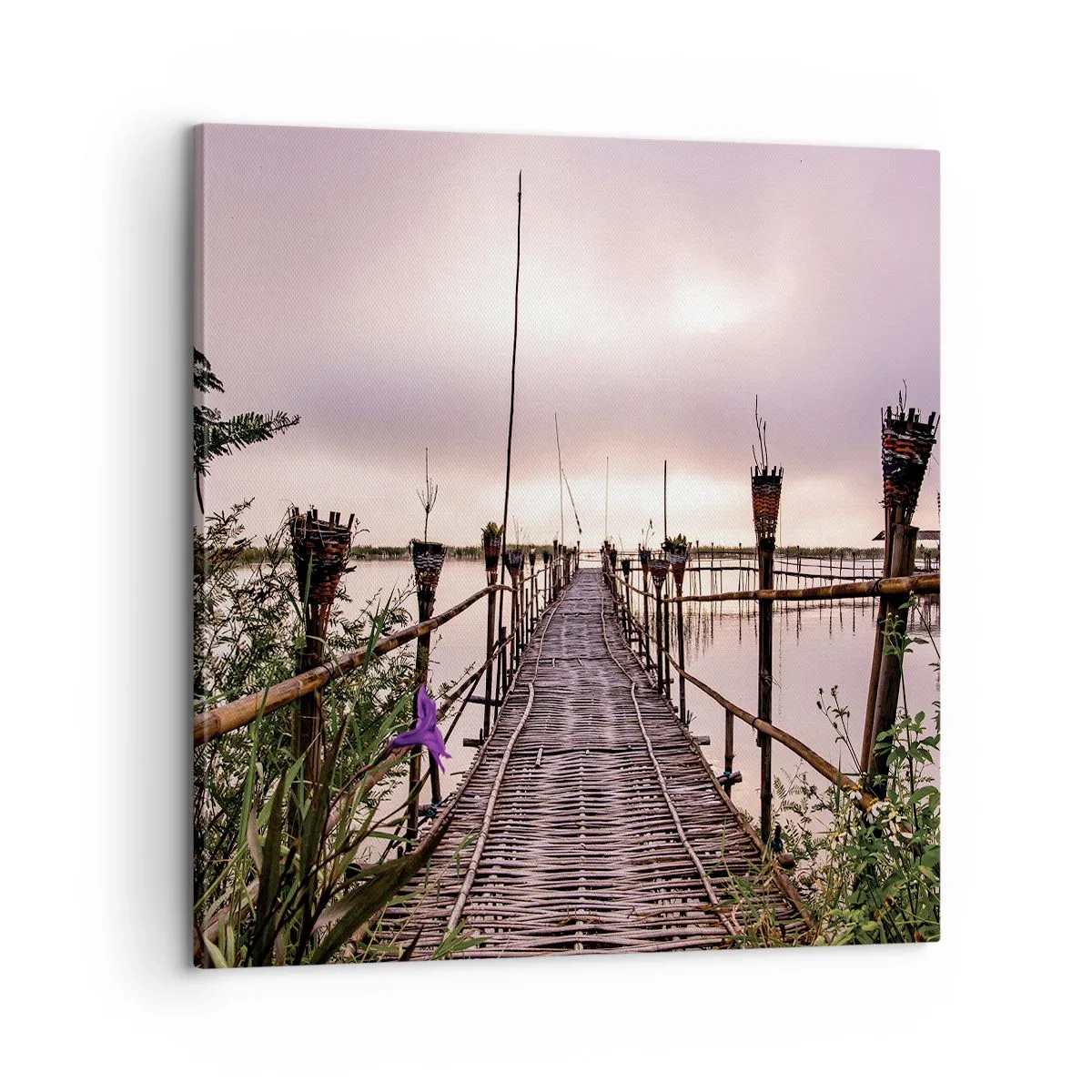 Cuadro sobre lienzo - Impresión de Imagen - La tranquilidad de Asia - 60x60 cm