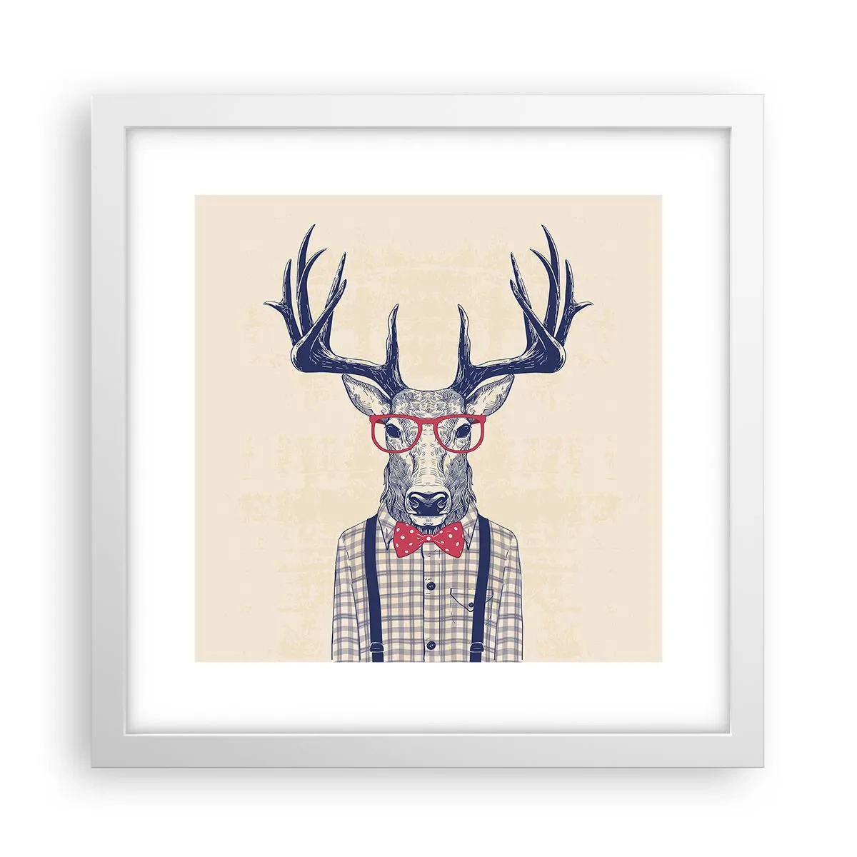 Póster en marco blanco - Una extravagancia lúdica - 30x30 cm