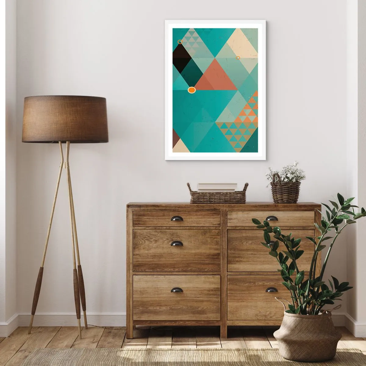 Póster en marco blanco - Uno para todos y todos para uno - 50x70 cm