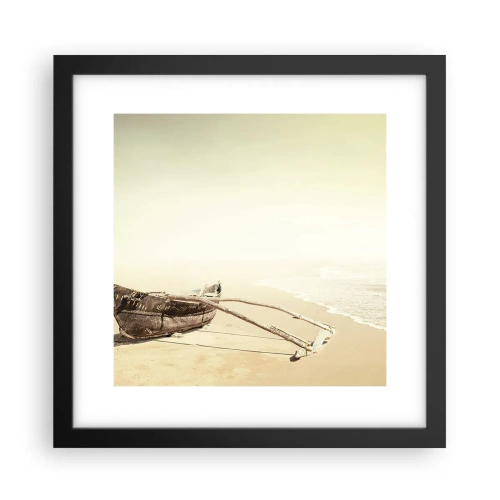 Póster en marco negro - Un recuerdo de los mares del sur - 30x30 cm