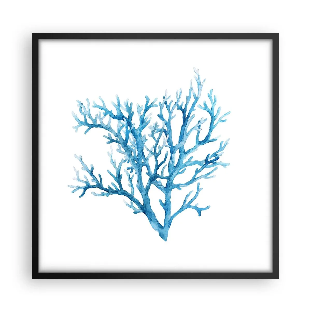 Póster en marco negro - Filigrana marina - 50x50 cm