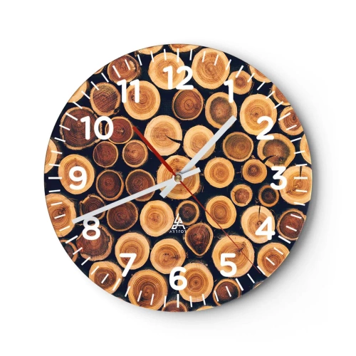 Reloj de pared - Reloj de vidrio - ¿Qué edad tengo? - 30x30 cm