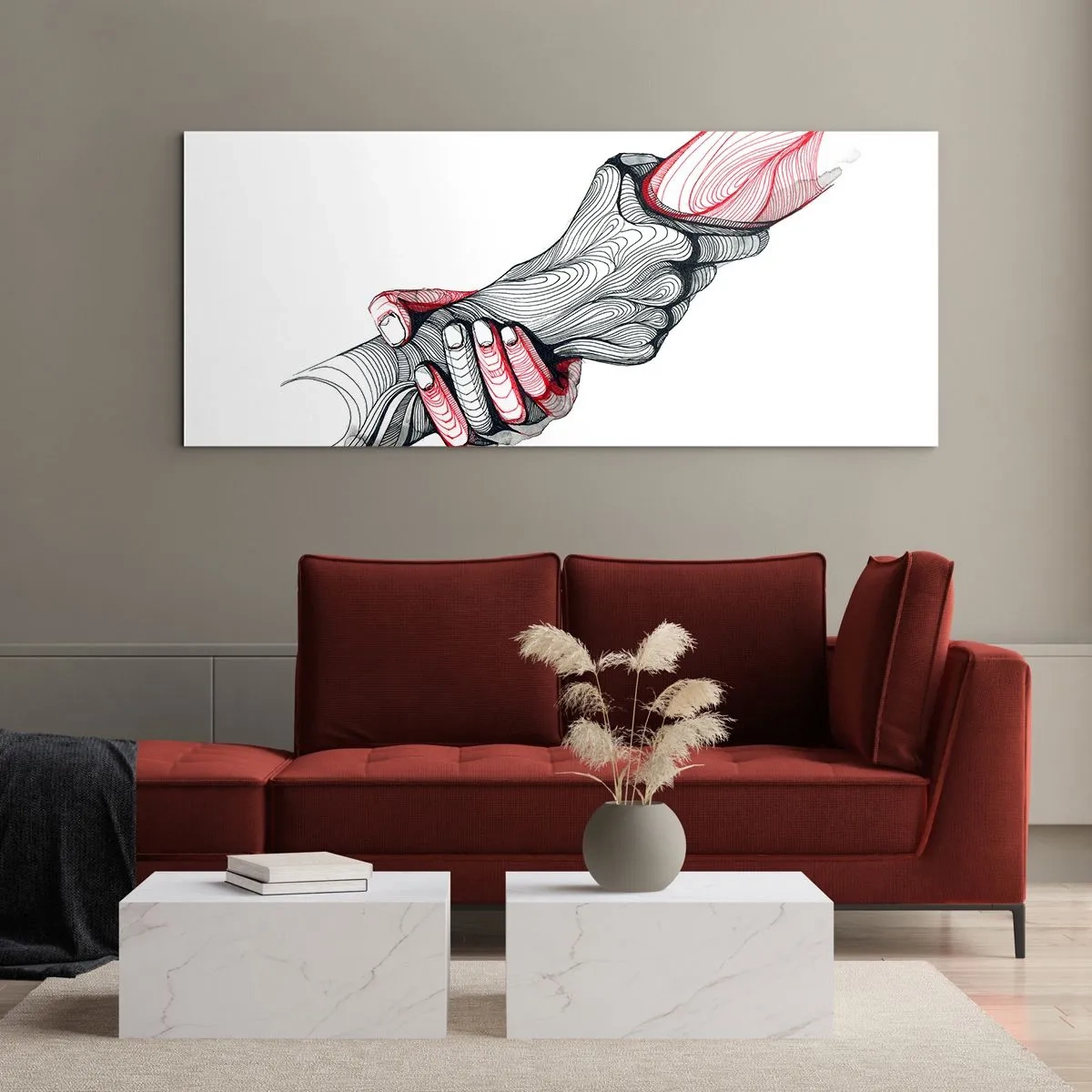 Cuadro sobre vidrio - Impresiones sobre Vidrio - Estás en buenas manos - 100x40 cm