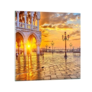 Cuadro sobre vidrio - Impresiones sobre Vidrio - ¿Dónde están todos? - 50x50 cm