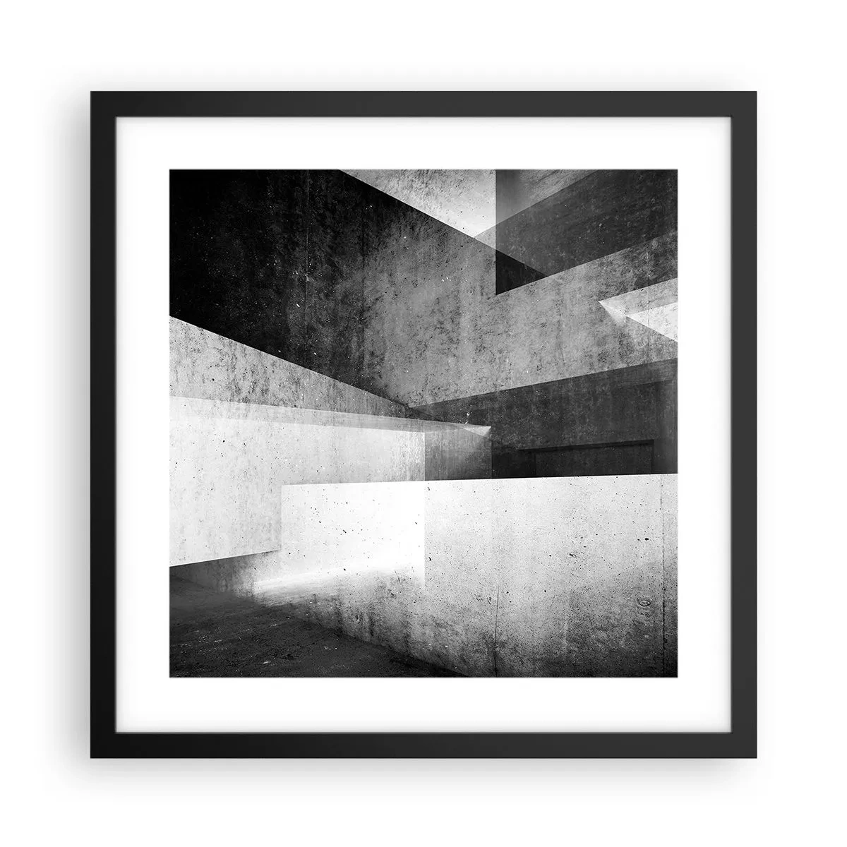 Póster en marco negro - La estructura del espacio - 40x40 cm