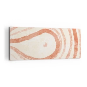 Cuadro sobre lienzo - Impresión de Imagen - Círculos de coral - composición - 100x40 cm