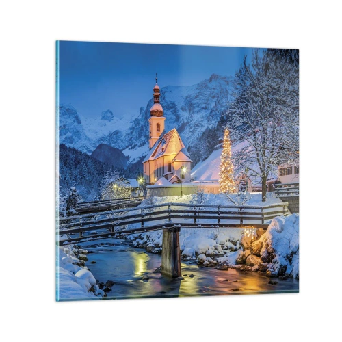 Cuadro sobre vidrio - Impresiones sobre Vidrio - El espíritu de la Navidad - 50x50 cm