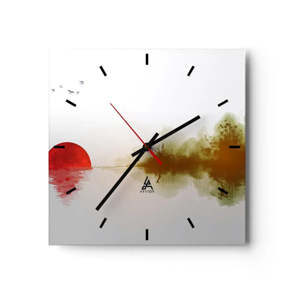 Reloj de pared - Reloj de vidrio - Una promesa de paz - 40x40 cm