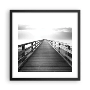 Póster en marco negro - En la distancia... - 40x40 cm