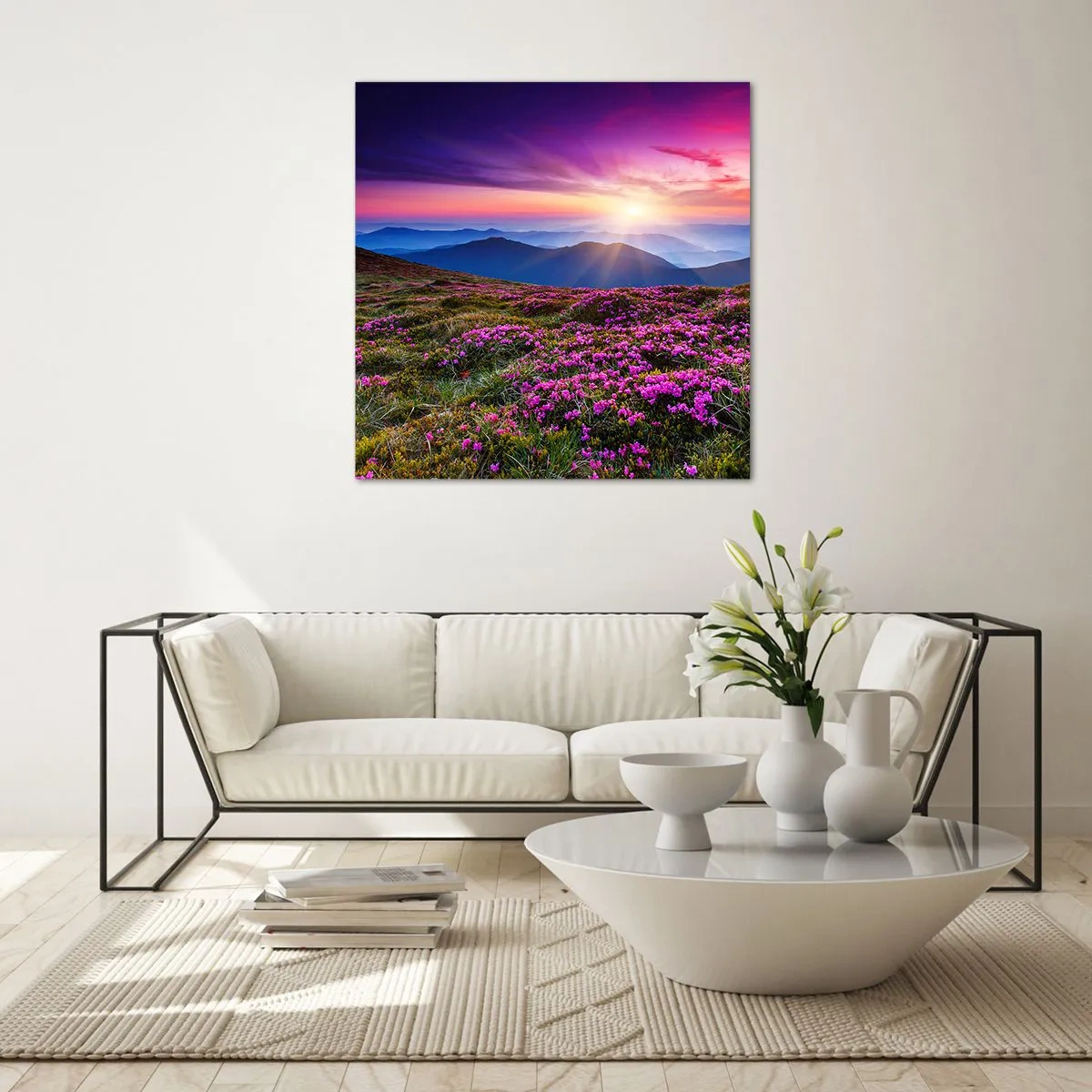 Cuadro sobre vidrio - Impresiones sobre Vidrio - Dulce aroma a frescura - 70x70 cm