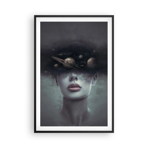 Póster en marco negro - Y los planetas sienten... - 61x91 cm