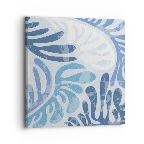 Cuadro sobre lienzo - Impresión de Imagen - Helechos azules - 30x30 cm