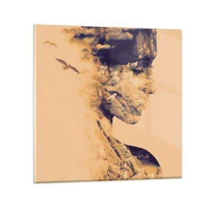 Cuadro sobre vidrio - Impresiones sobre Vidrio - Hermosa por naturaleza - 30x30 cm