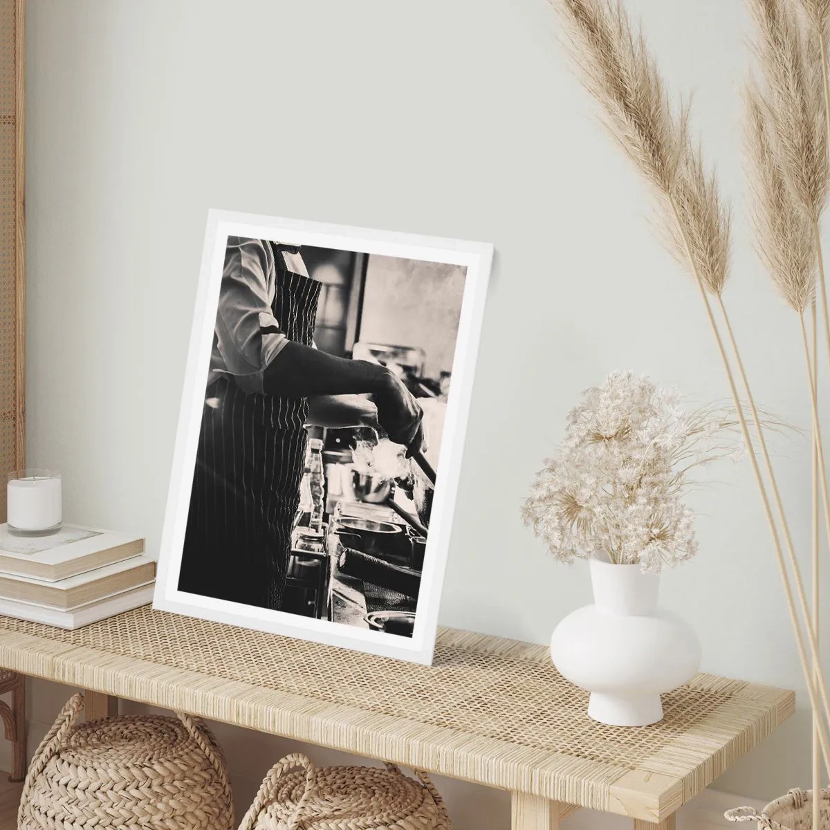 Póster en marco blanco - Alquimia de sabores - 70x100 cm