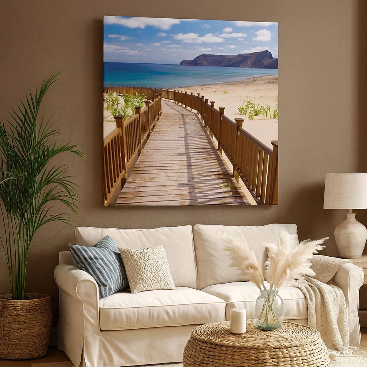 Cuadro sobre lienzo - Impresión de Imagen - Llévame a la isla de la felicidad - 30x30 cm