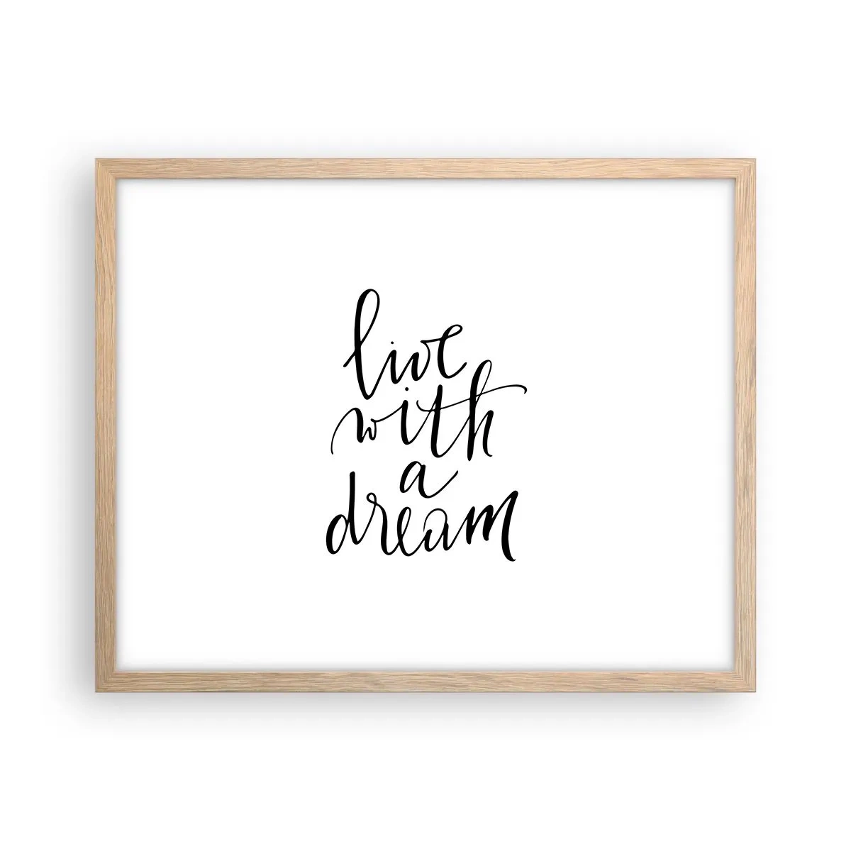 Póster en marco roble claro - Por supuesto - 50x40 cm