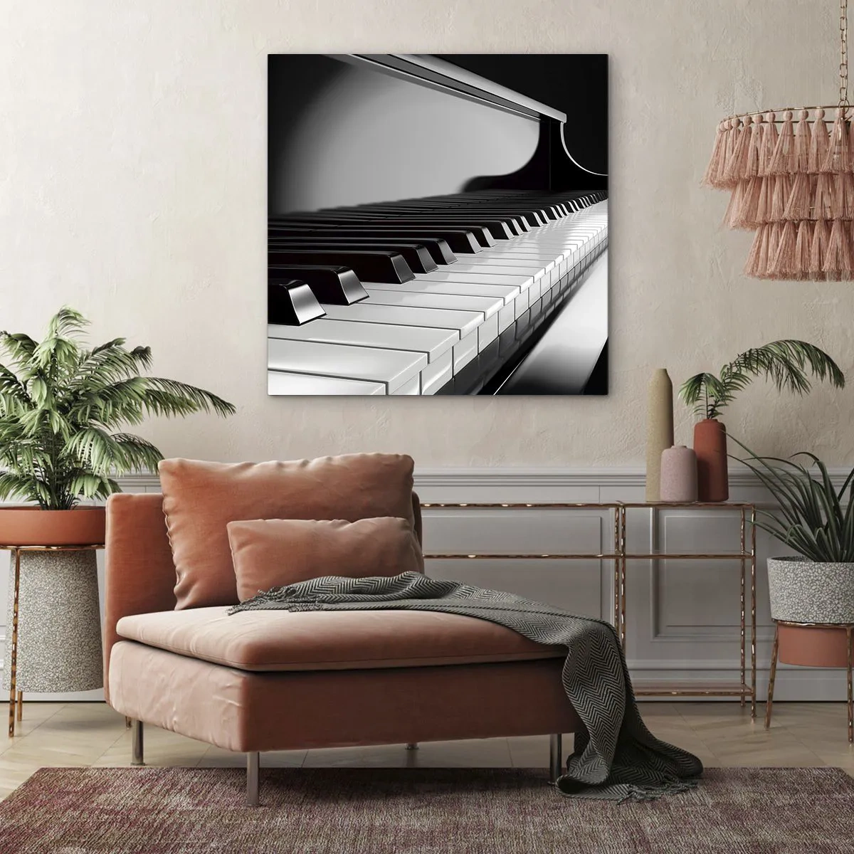 Cuadro sobre lienzo - Impresión de Imagen - Armonía musical - 40x40 cm