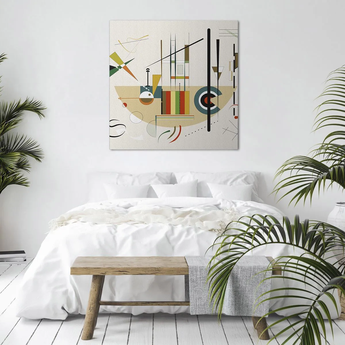 Cuadro sobre lienzo - Impresión de Imagen - Y el mundo ríe - 70x70 cm