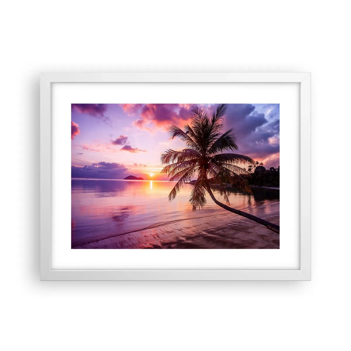 Póster en marco blanco - Hermosura hasta el horizonte - 40x30 cm