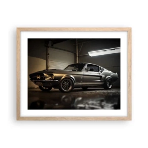 Póster en marco roble claro - Un retorno al pasado - 50x40 cm