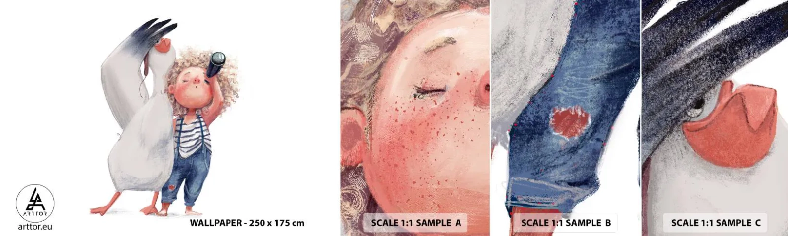 Muestra De Fotomural Standard Eco - Un plan para un gran viaje - Para niños, Amistad, Chica - 100x30 cm