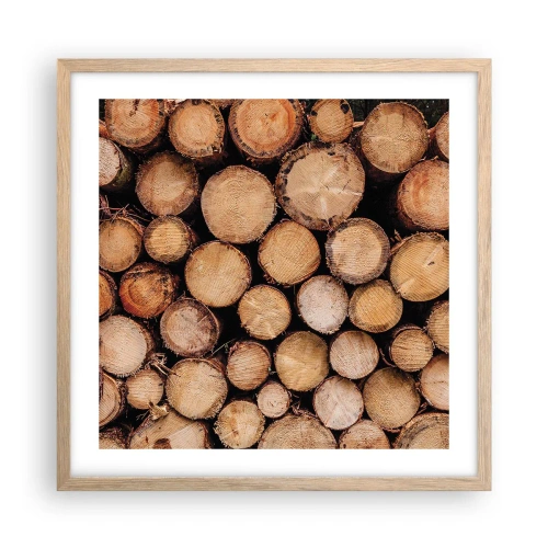 Póster en marco roble claro - Un nuevo comienzo - 50x50 cm