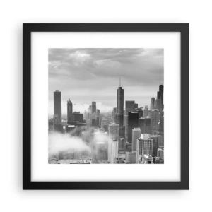 Póster en marco negro - Paisaje americano - 30x30 cm