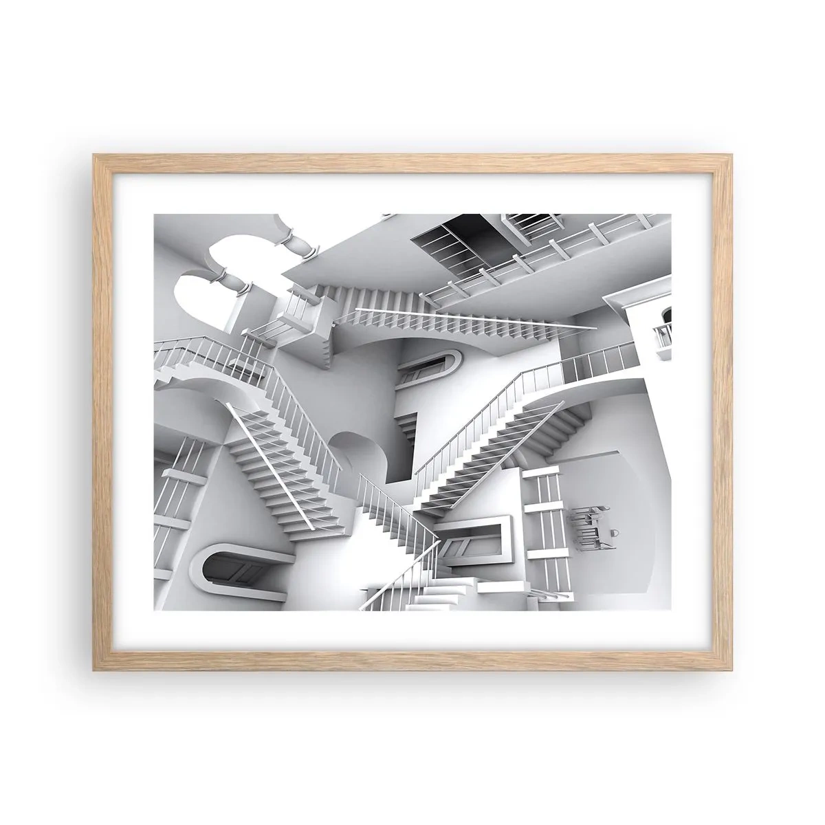 Póster en marco roble claro - Paradojas del espacio - 50x40 cm