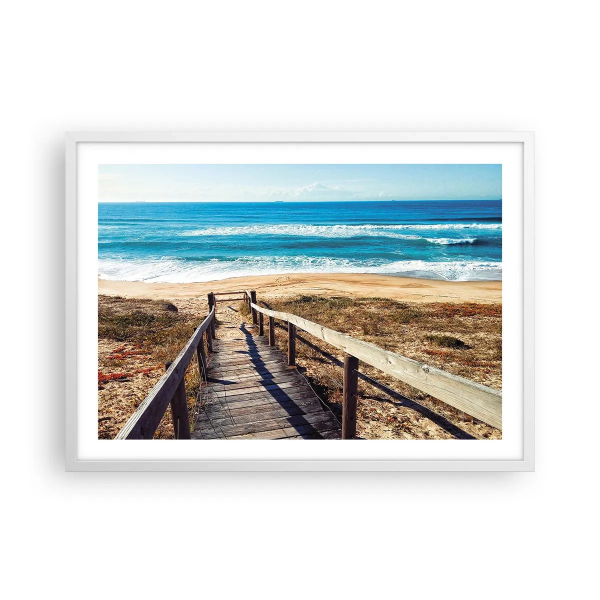 Póster en marco blanco - ¡Corre! - 70x50 cm