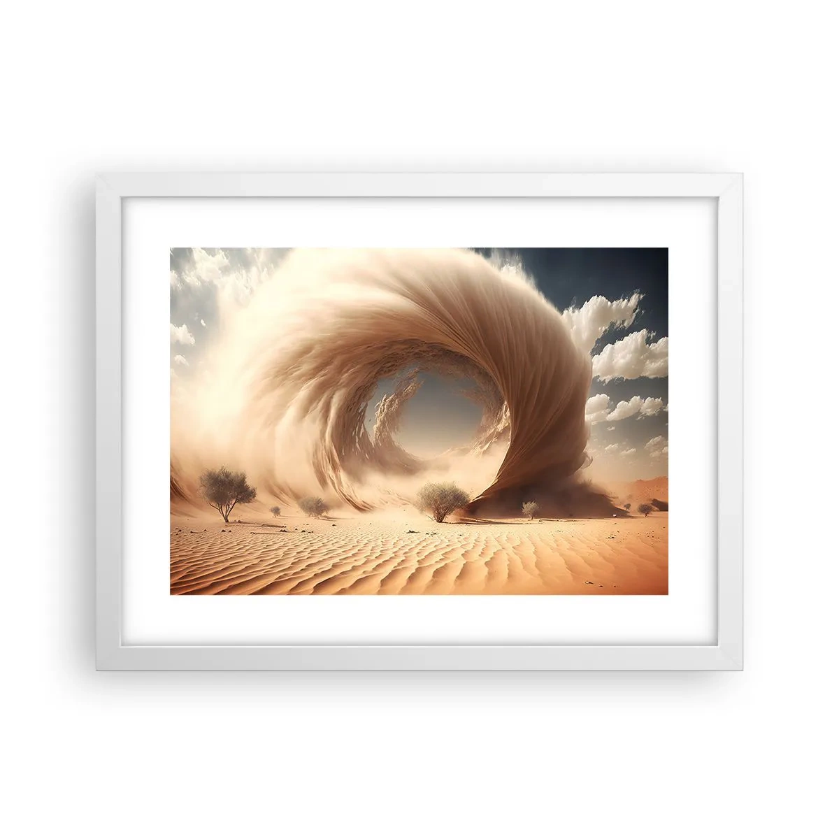 Póster en marco blanco - Portal abierto - 40x30 cm