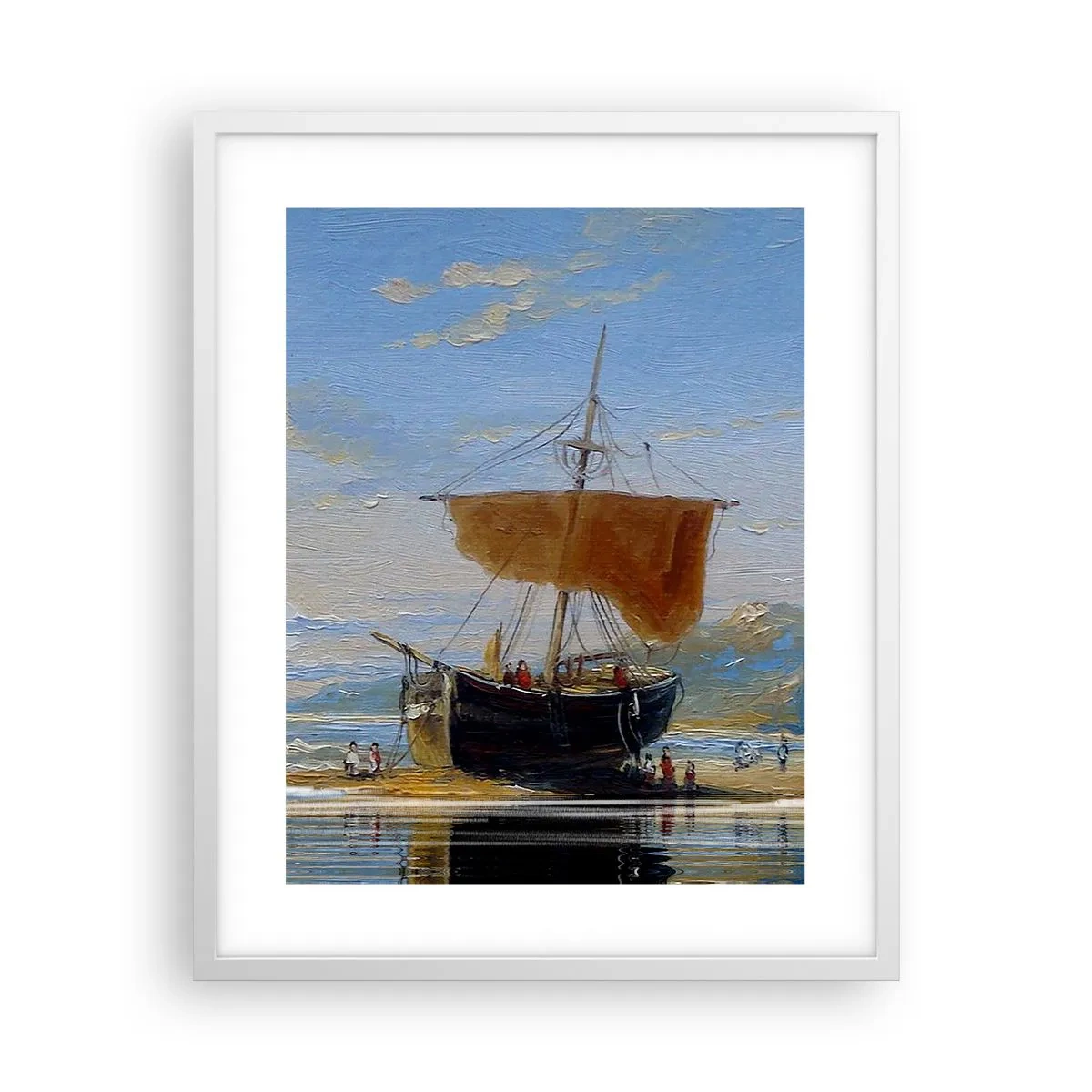 Póster en marco blanco - Agua, tierra, aire - 40x50 cm