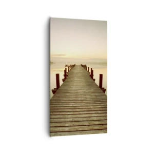 Cuadro sobre lienzo - Impresión de Imagen - Antes del amanecer, al amanecer, la luz - 65x120 cm