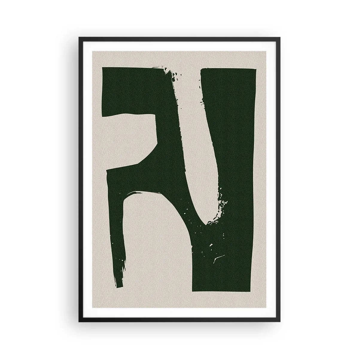 Póster en marco negro - Bahías de blanco - 70x100 cm