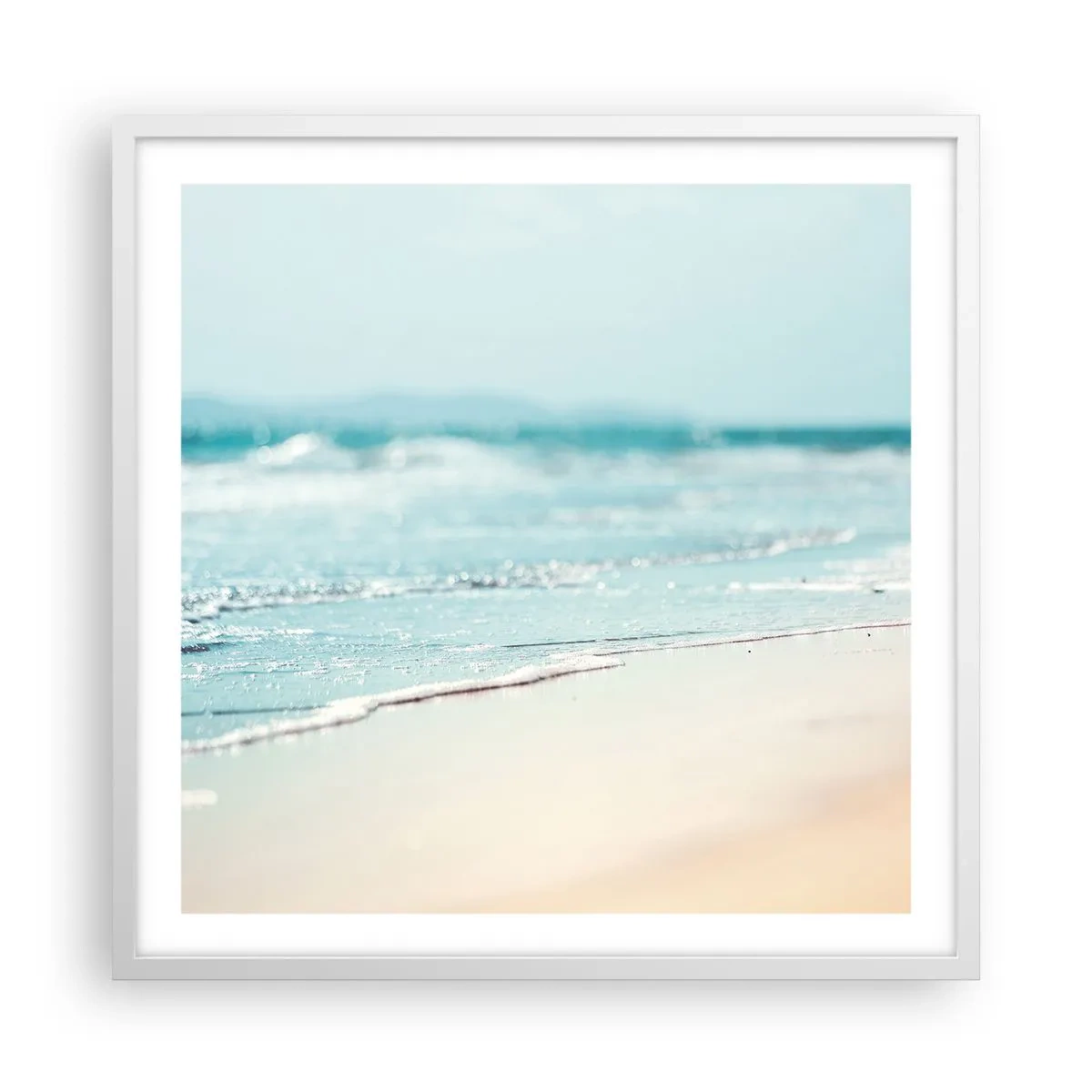 Póster en marco blanco - Calor y brisa - 60x60 cm