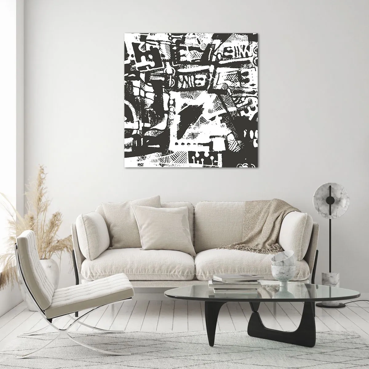 Cuadro sobre vidrio - Impresiones sobre Vidrio - ¿Orden o caos? - 40x40 cm