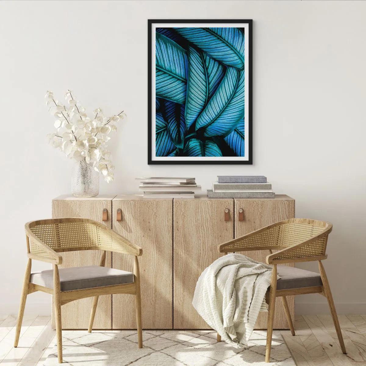 Póster en marco negro - Líneas de vida - 40x50 cm