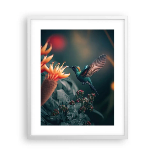 Póster en marco blanco - Una vida verdaderamente colorida - 40x50 cm