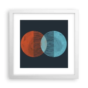 Póster en marco blanco - Fantasía astronómica - 30x30 cm