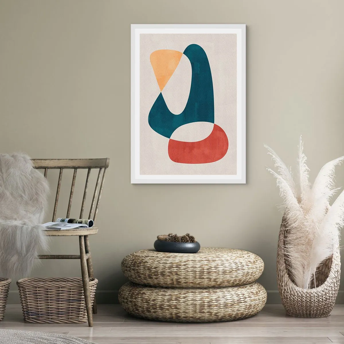 Póster en marco blanco - Influencias y metamorfosis - 50x70 cm