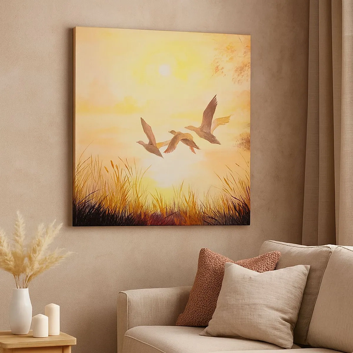 Cuadro sobre lienzo - Impresión de Imagen - El comienzo de un largo viaje - 30x30 cm