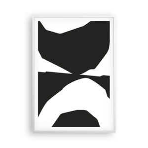 Póster en marco blanco - Positivo-negativo - 70x100 cm