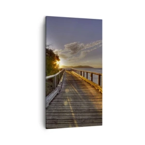 Cuadro sobre lienzo - Impresión de Imagen - Camina, sigue caminando hacia el sol - 45x80 cm